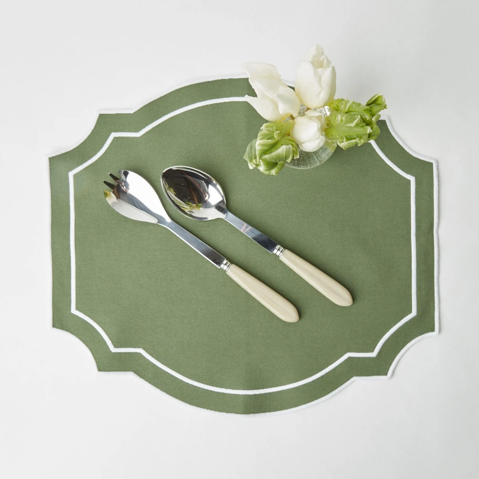 Mrs. Alice Serving Cutlery|Grey Horn Salad Servers
