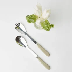Mrs. Alice Serving Cutlery|Grey Horn Salad Servers