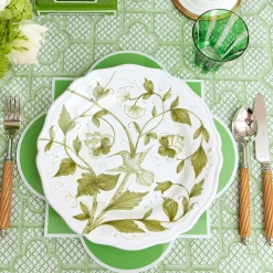 Mrs. Alice Dinner Plates|Hand Painted Hummingbird Dinner Plate