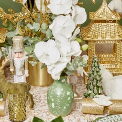 Mrs. Alice Vases|Hand Painted Tole Bud Vases (Set Of 3)