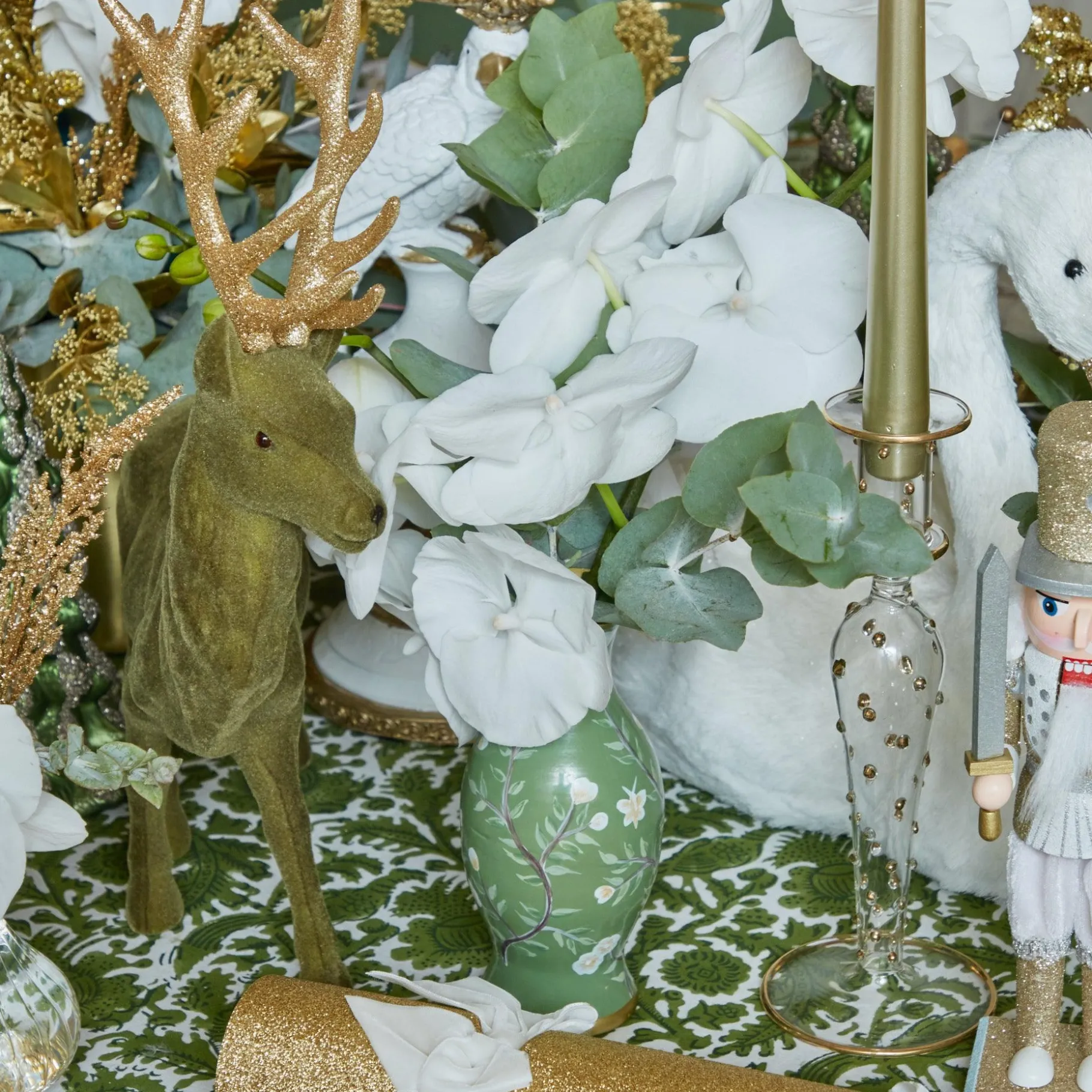 Mrs. Alice Vases|Hand Painted Tole Bud Vases (Set Of 3)