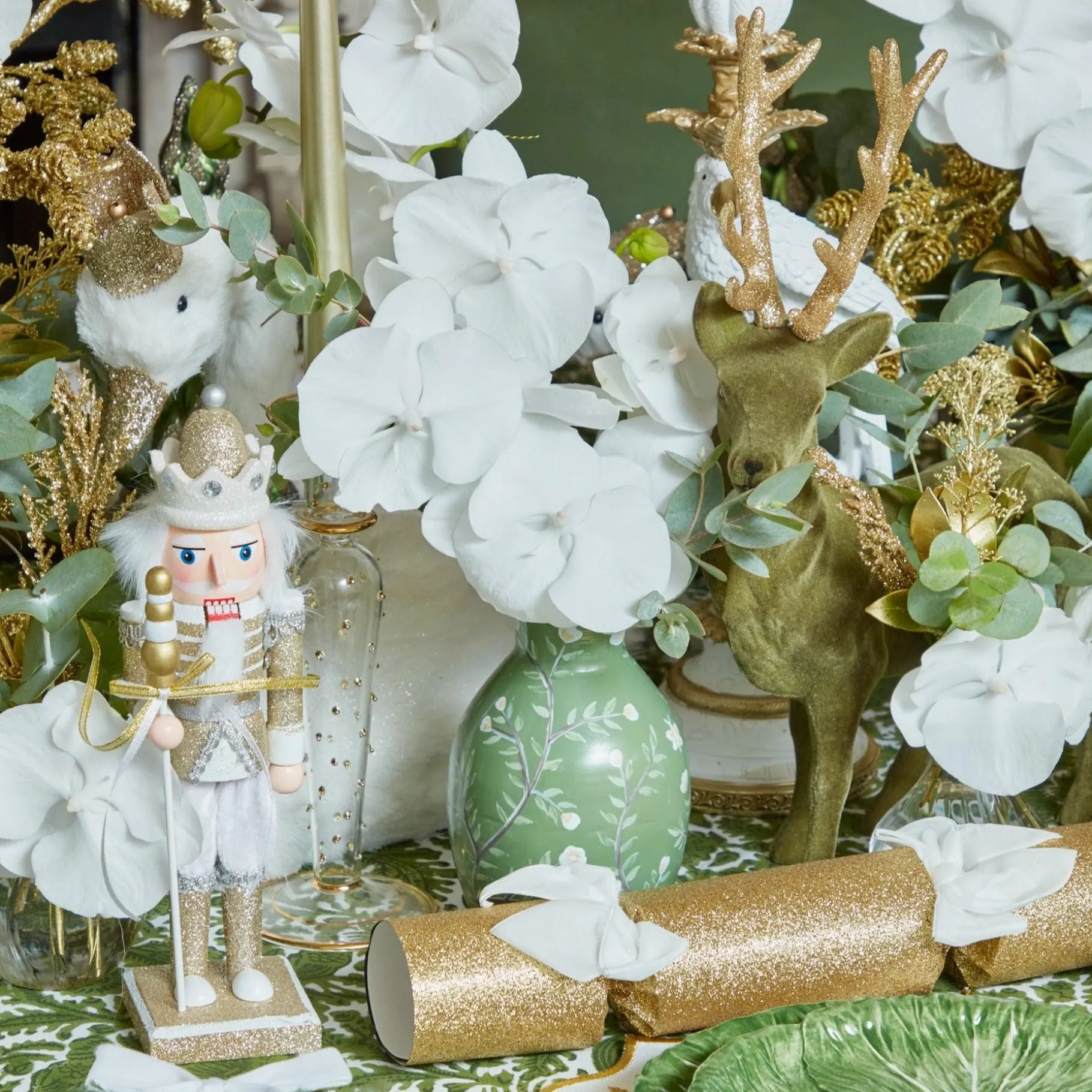 Mrs. Alice Vases|Hand Painted Tole Bud Vases (Set Of 3)