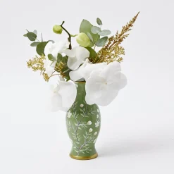 Mrs. Alice Vases|Hand Painted Tole Bud Vases (Set Of 3)