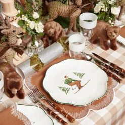 Mrs. Alice Dinner Plates|Heidi & Hans Skier Dinner Plate (Set Of 4)