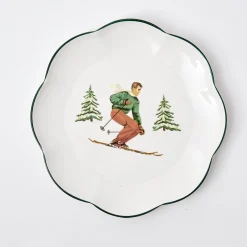 Mrs. Alice Dinner Plates|Heidi & Hans Skier Dinner Plate (Set Of 4)
