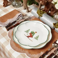 Mrs. Alice Crockery Sets|Heidi & Hans Skier Starter Plates (Set Of 4)