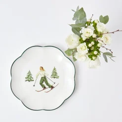 Mrs. Alice Crockery Sets|Heidi & Hans Skier Starter Plates (Set Of 4)