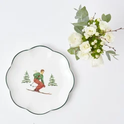 Mrs. Alice Starter Plates|Heidi & Hans Skier Starter Plates (Set Of 4)