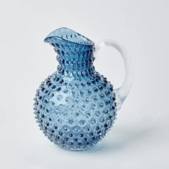 Mrs. Alice Jugs|Hobnail Navy Glasses & Jug Set