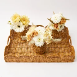 Mrs. Alice Rattan Tableware|Honey Rattan Vase (Set Of 3)
