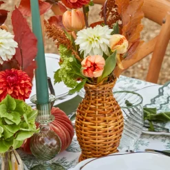 Mrs. Alice Rattan Tableware|Honey Rattan Vase (Set Of 3)