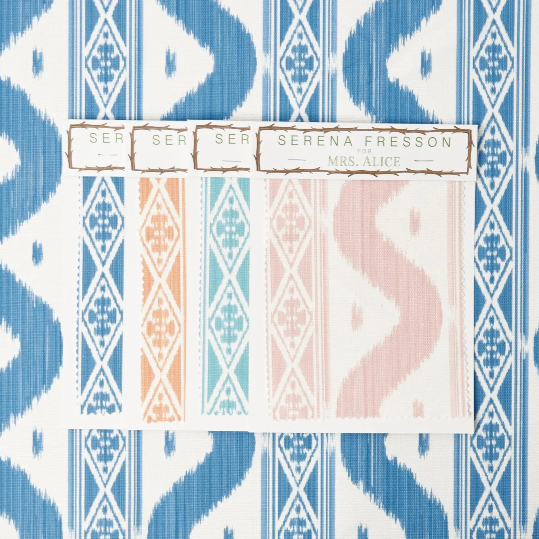 Mrs. Alice Serena Fresson Fabrics|Ikat Stripe Fabric