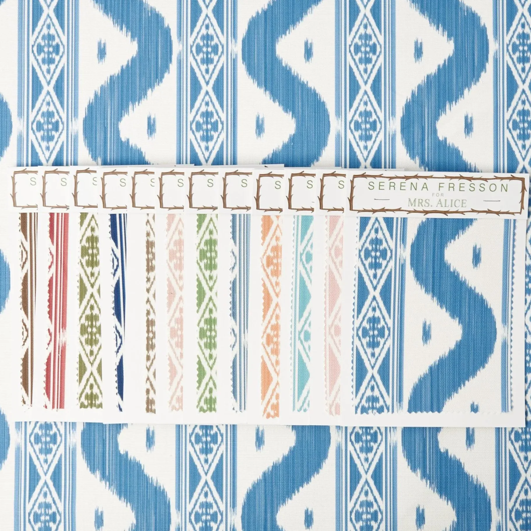 Mrs. Alice Serena Fresson Fabrics|Ikat Stripe Fabric