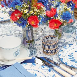 Mrs. Alice Glasses|Ink Raffia Water Glasses (Set Of 4)