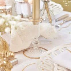 Mrs. Alice Candle Holders|Joy Gold Fluted Candle Holder (Pair)