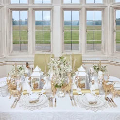 Mrs. Alice Candle Holders|Joy Gold Fluted Candle Holder (Pair)