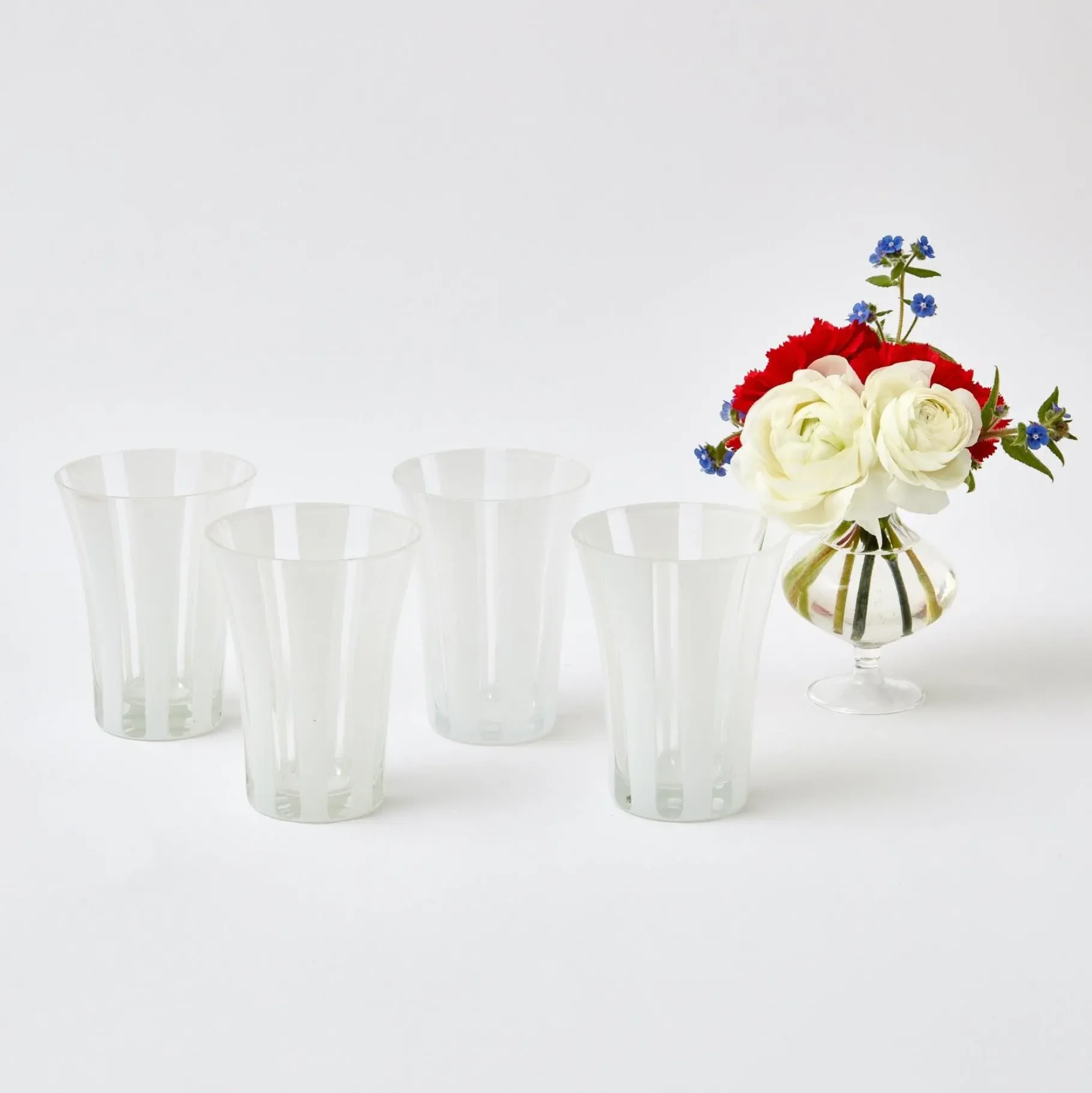 Mrs. Alice Glasses|Jubilee Edition Striped Glasses (Set Of 4)