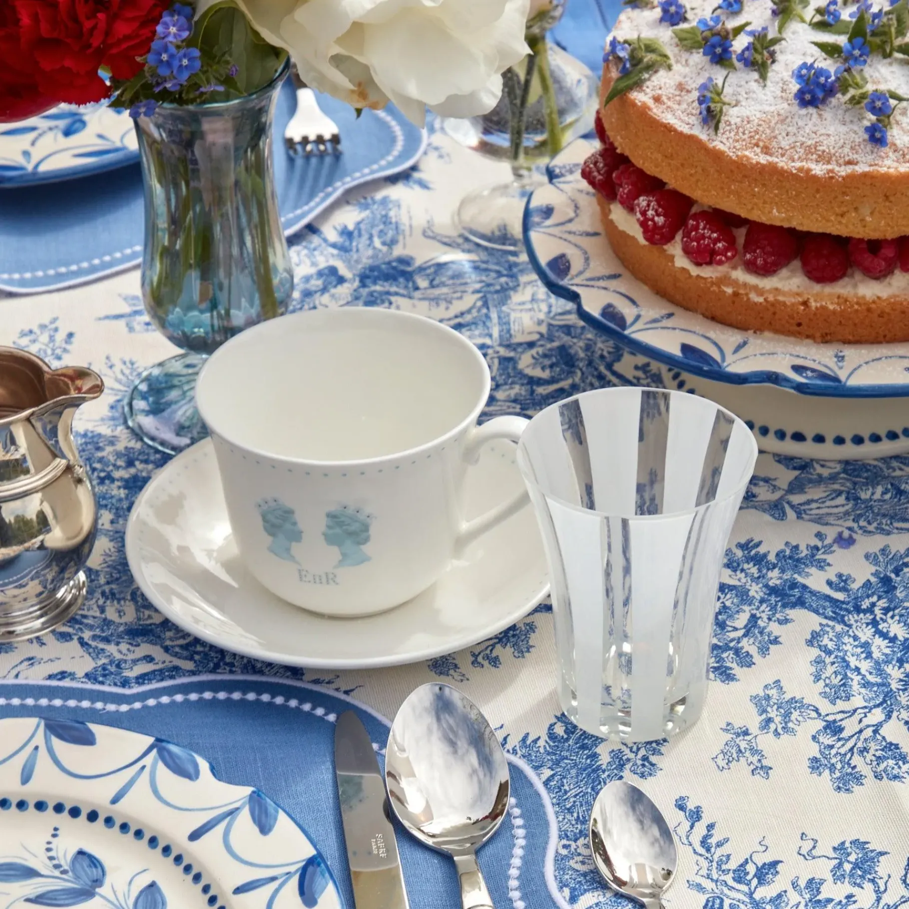 Mrs. Alice Glasses|Jubilee Edition Striped Glasses (Set Of 4)