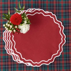 Mrs. Alice Placemats|Katherine Berry Red Placemats (Set Of 4)