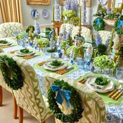 Mrs. Alice Napkin Rings, Bows & Wreaths|Large Blue Velvet Bow