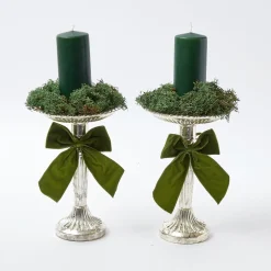 Mrs. Alice Napkin Rings, Bows & Wreaths|Large Forest Green Napkin Bow (Pair)