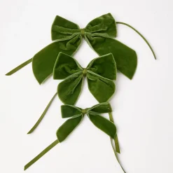 Mrs. Alice Napkin Rings, Bows & Wreaths|Large Forest Green Napkin Bow (Pair)