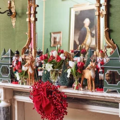 Mrs. Alice Napkin Rings, Bows & Wreaths|Large Ruby Red Velvet Bow