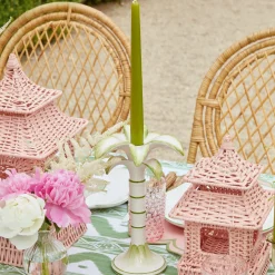 Mrs. Alice Candle Holders|Large White Palm Candle Holder