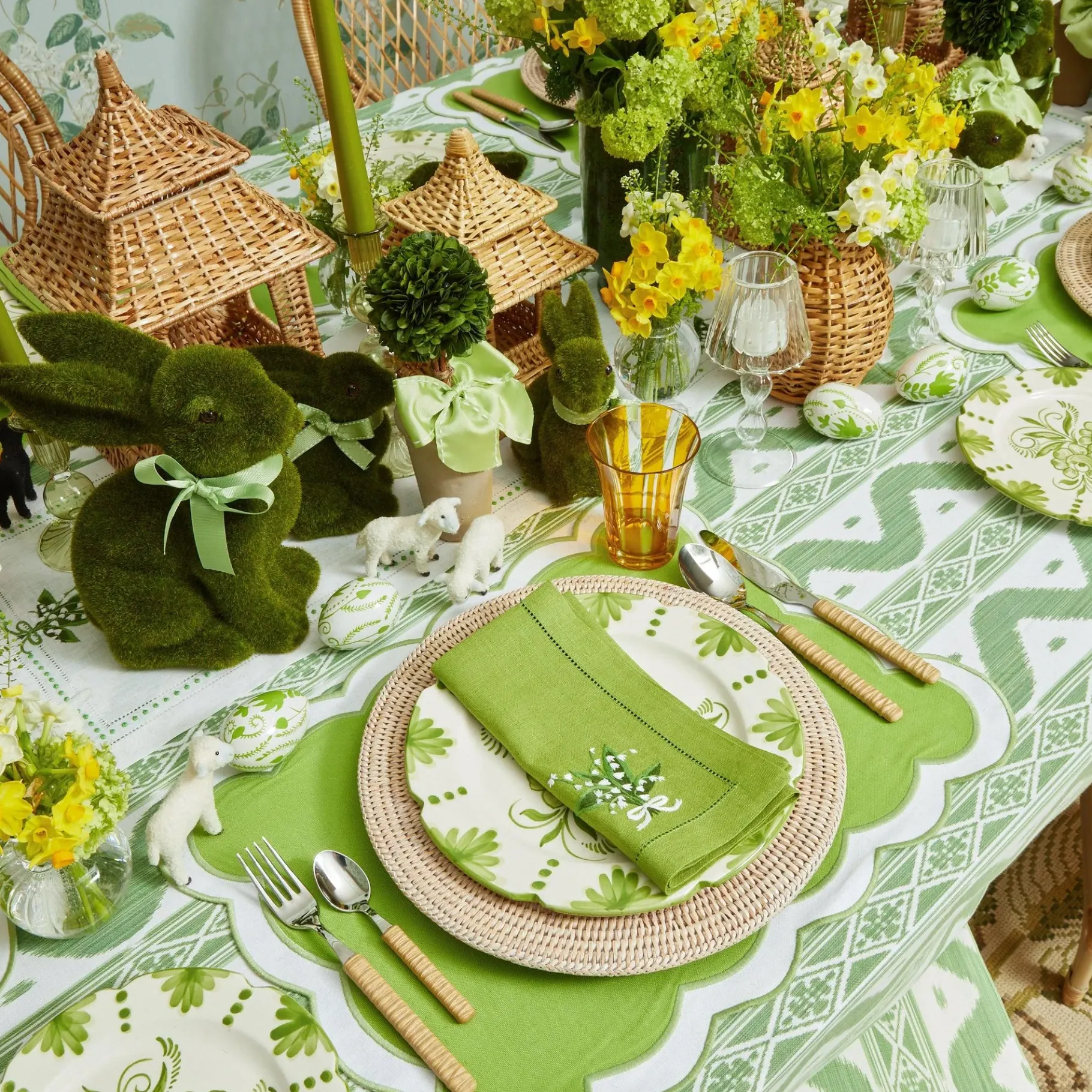 Mrs. Alice Cutlery Sets|Light Brown Rattan Effect Cutlery (4Pcs)