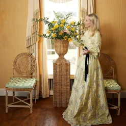 Mrs. Alice Vases|Liliana Scalloped Rattan Urn