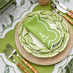 Mrs. Alice Table Linen Sets|Lily Of The Valley & Serena Green Applique Linen Set