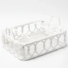 Mrs. Alice Trays & Liners|Lorenzo White Rattan Drinks Tray
