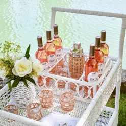 Mrs. Alice Trays & Liners|Lorenzo White Rattan Drinks Tray
