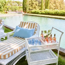 Mrs. Alice Trays & Liners|Lorenzo White Rattan Drinks Tray