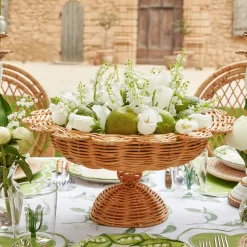 Mrs. Alice Vases|Luciana Rattan Scalloped Bowl
