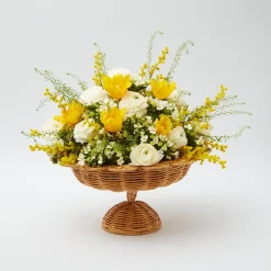 Mrs. Alice Vases|Luciana Rattan Scalloped Bowl