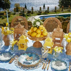 Mrs. Alice Vases|Luciana Rattan Scalloped Bowl