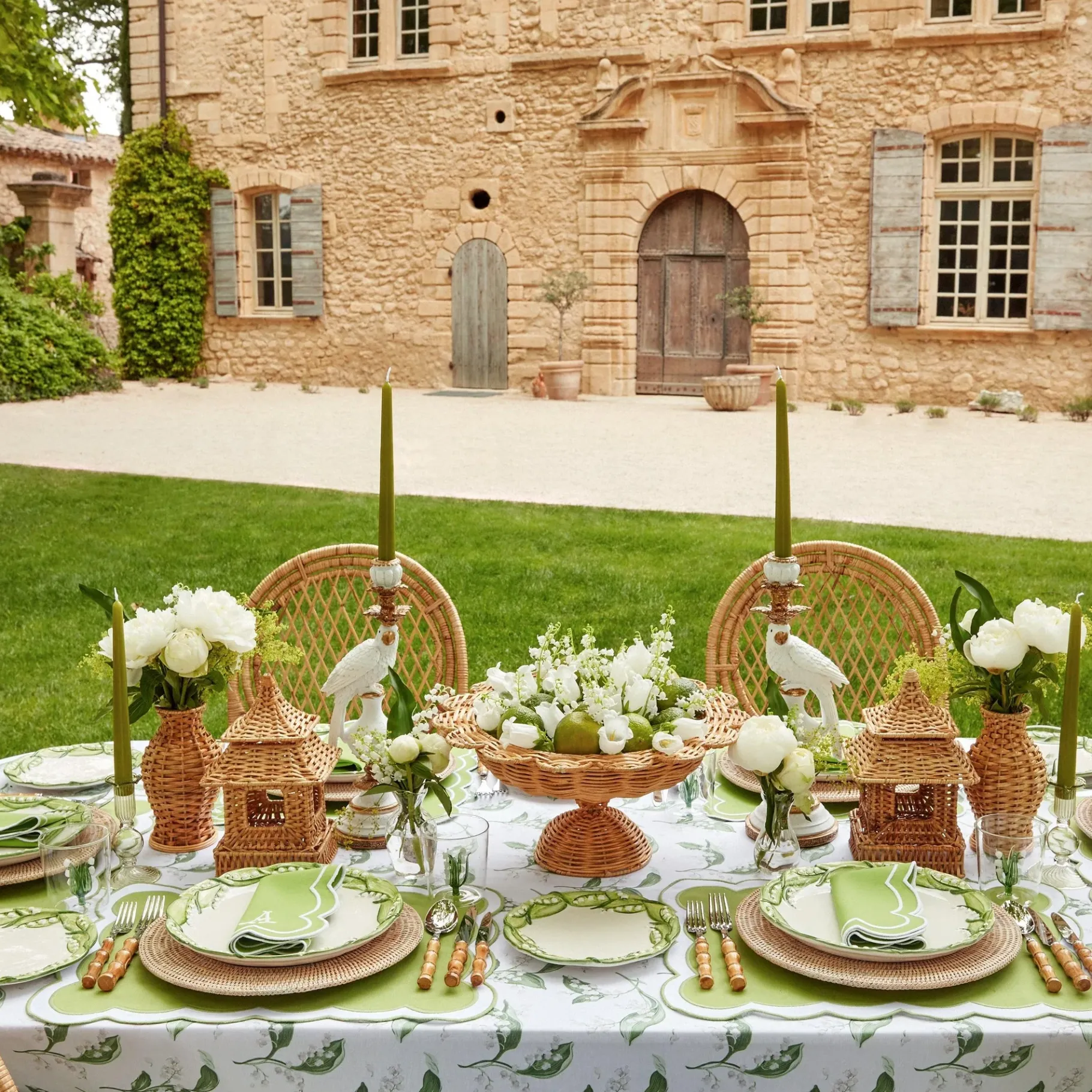 Mrs. Alice Rattan Tableware|Luciana Rattan Scalloped Bowl