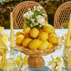 Mrs. Alice Rattan Tableware|Luciana Rattan Scalloped Bowl