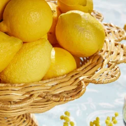 Mrs. Alice Rattan Tableware|Luciana Rattan Scalloped Bowl