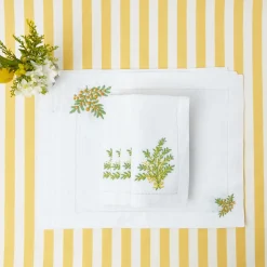 Mrs. Alice Placemats|Mimosa White Linen Placemats (Set Of 4)