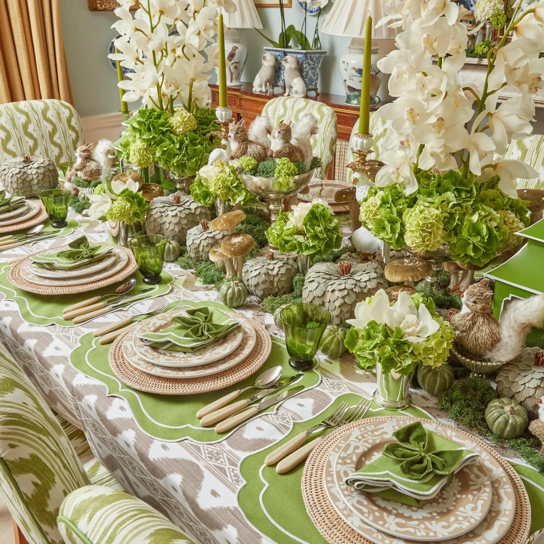 Mrs. Alice Glasses|Moss Green Tulip Glasses (Set Of 4)