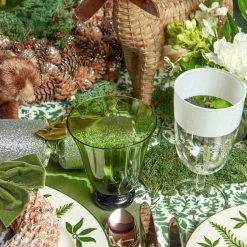 Mrs. Alice Glasses|Moss Green Tulip Glasses (Set Of 4)