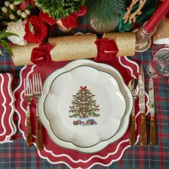 Mrs. Alice Crockery Sets|Christmas Tree Starter Plate (Set Of 4)