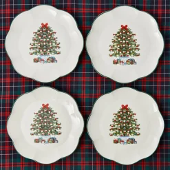 Mrs. Alice Crockery Sets|Christmas Tree Dinner Plate (Set Of 4)