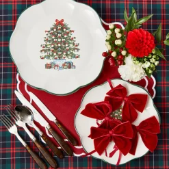 Mrs. Alice Crockery Sets|Christmas Tree Dinner Plate (Set Of 4)