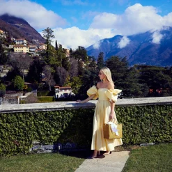 Mrs. Alice Rattan Tableware|Rattan Tote Bag (White Bow)