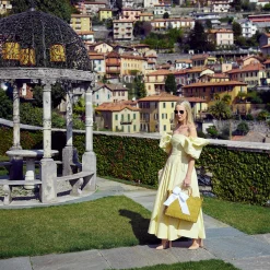 Mrs. Alice Rattan Tableware|Rattan Tote Bag (White Bow)