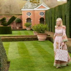 Women Mrs. Alice Mrs. Alice Tote Bags|Tote Bag (Pink Ikat)