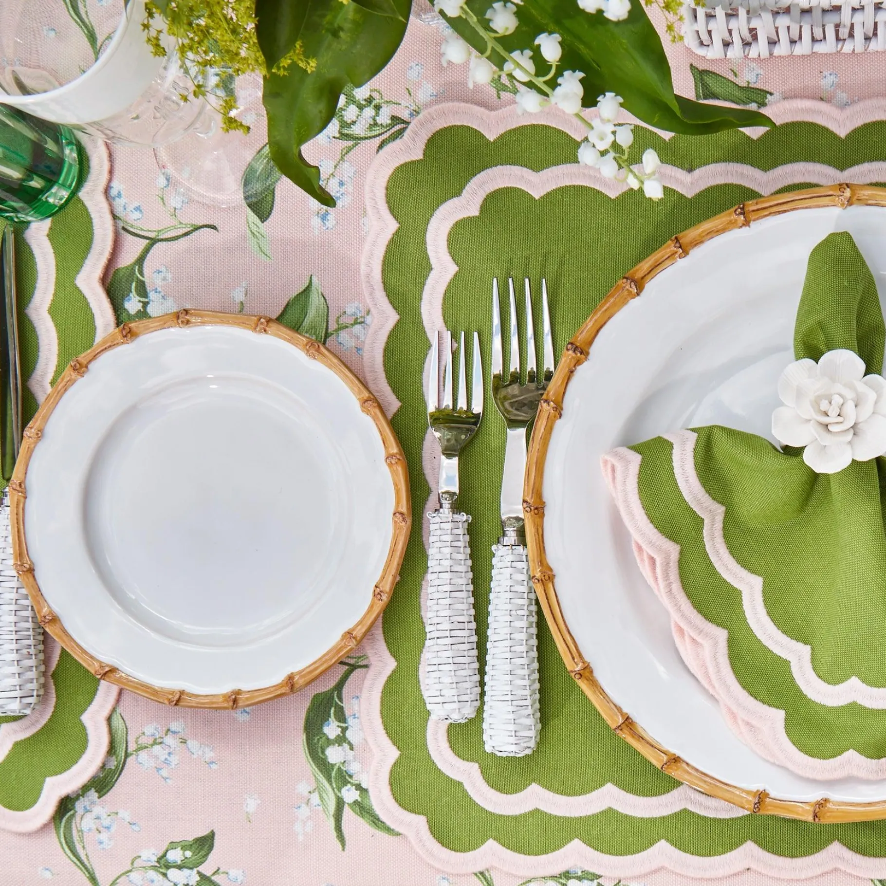 Mrs. Alice Crockery Sets|Nancy Bamboo Dinner & Starter Plates (Set Of 8)